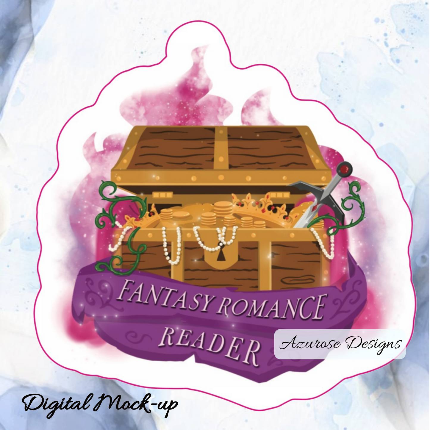 Fantasy Romance Reader Sticker