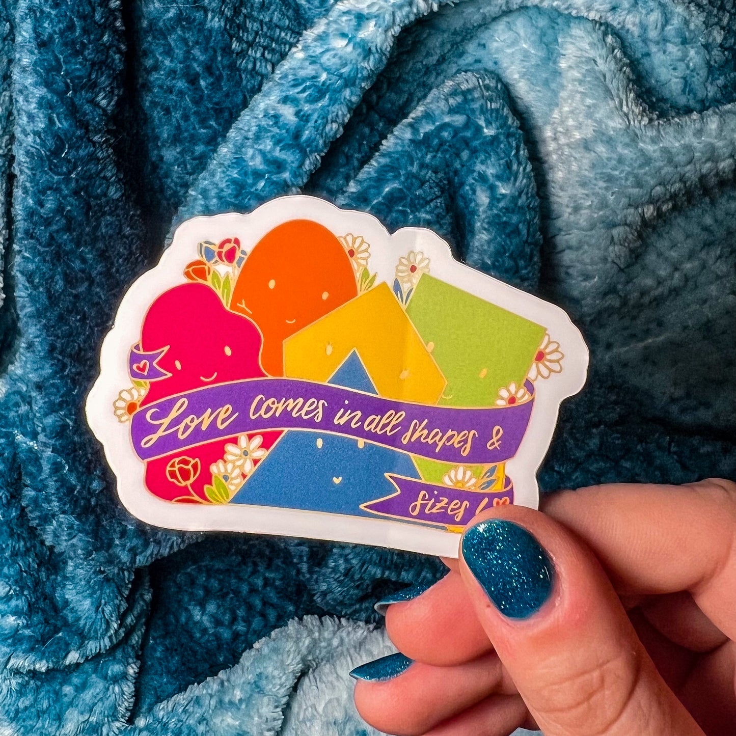 All Shapes And Sizes Sticker