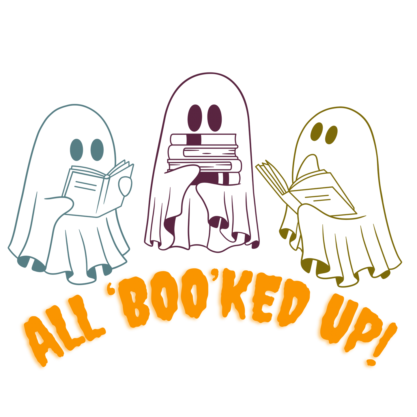 All 'Boo'ked Up Sticker